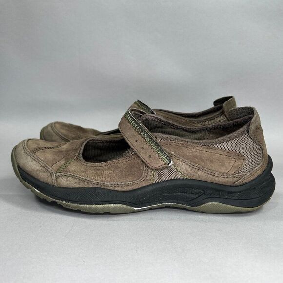 Clarks Privo Women's Size 6.5 Brown Suede Leather Mary Jane‎ Shoes - Picture 4 of 11